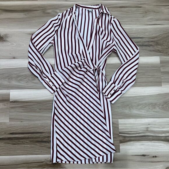 River Island Wrap Dress In Multi Stripe Women’s 6 - Picture 3 of 4